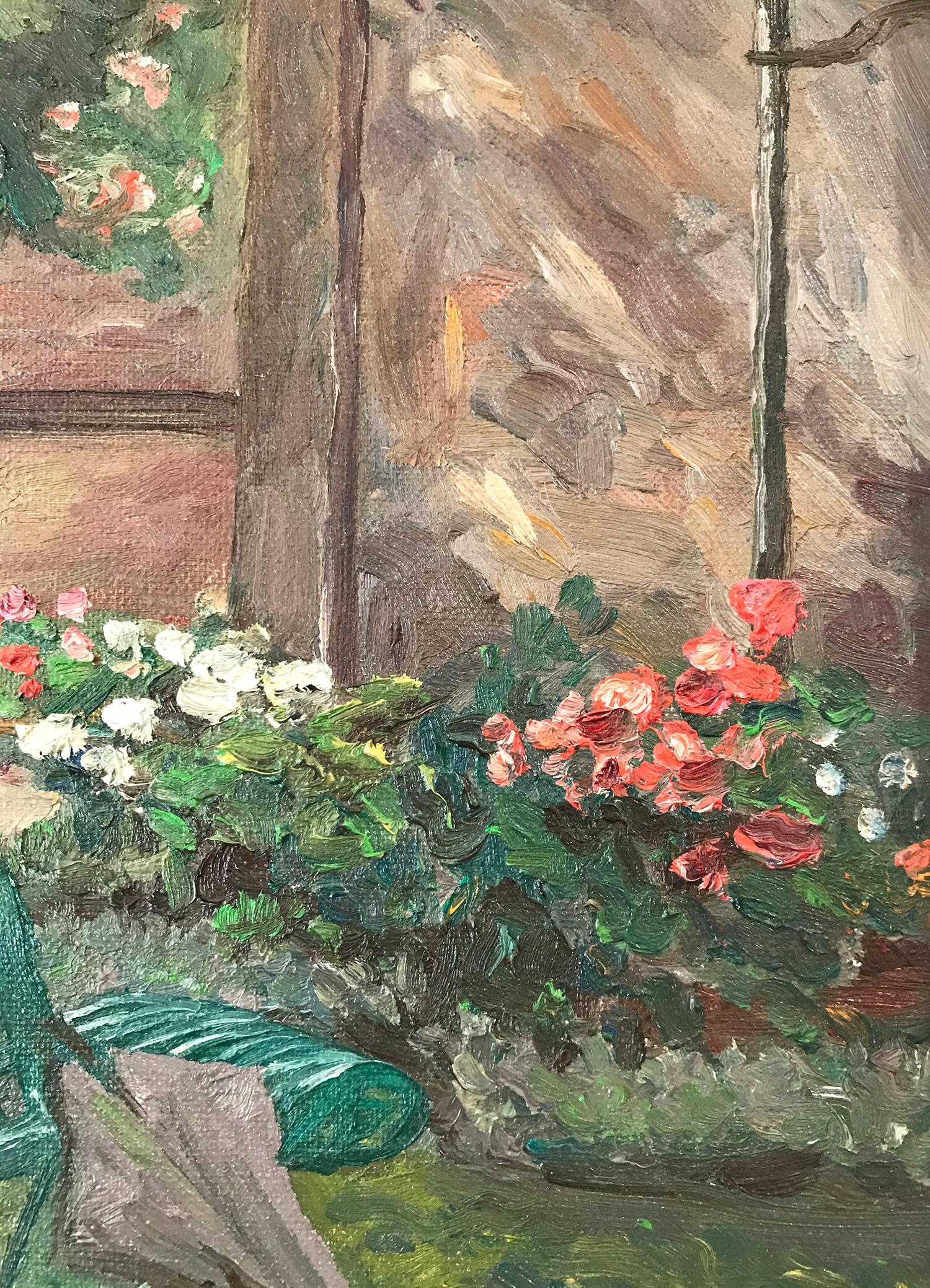 painting of garden scene