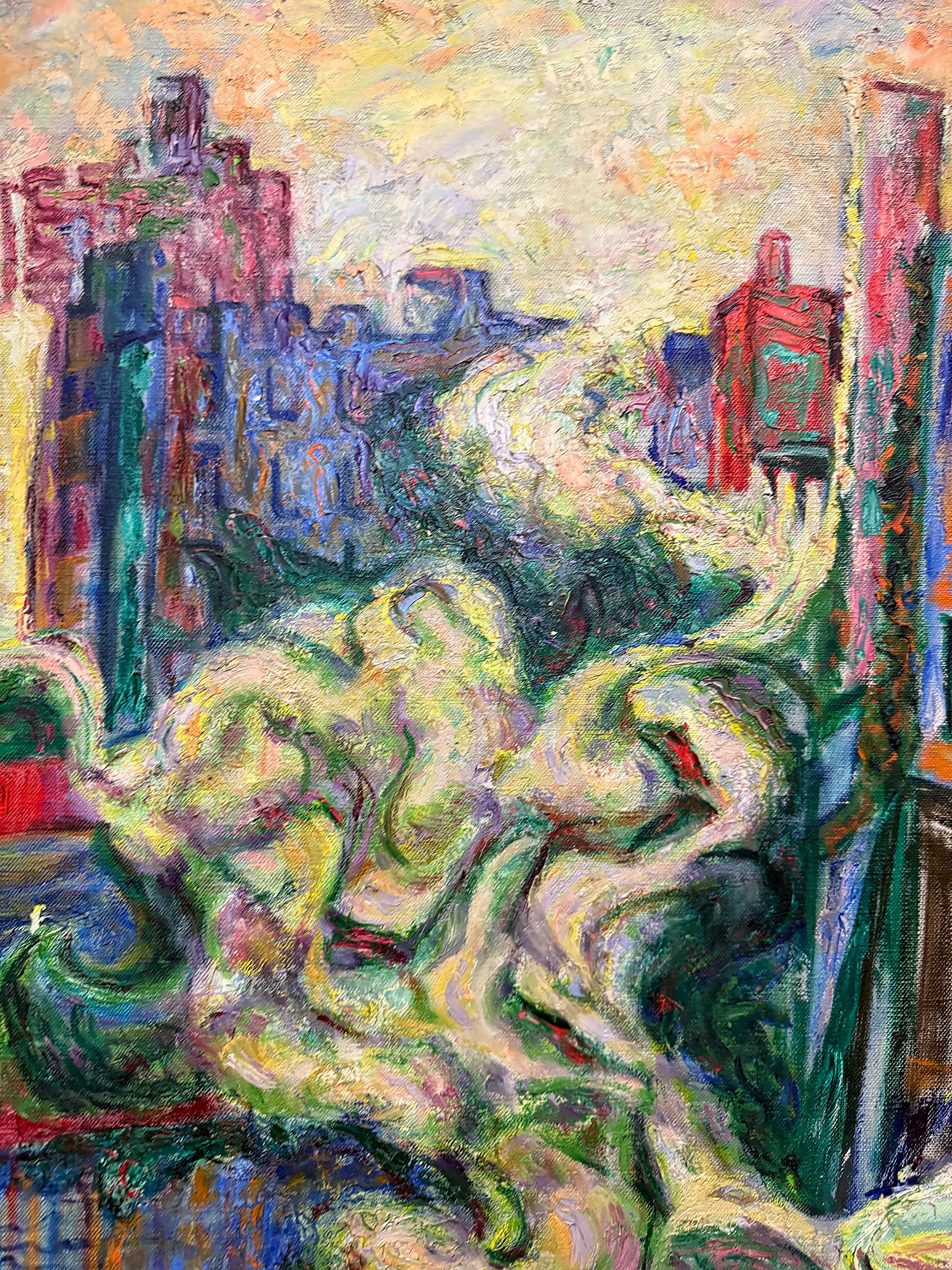 Mildred Tommy Atkin Mitte des Jahrhunderts Malerei Abstrakter Expressionist (Moderne der Mitte des Jahrhunderts) im Angebot