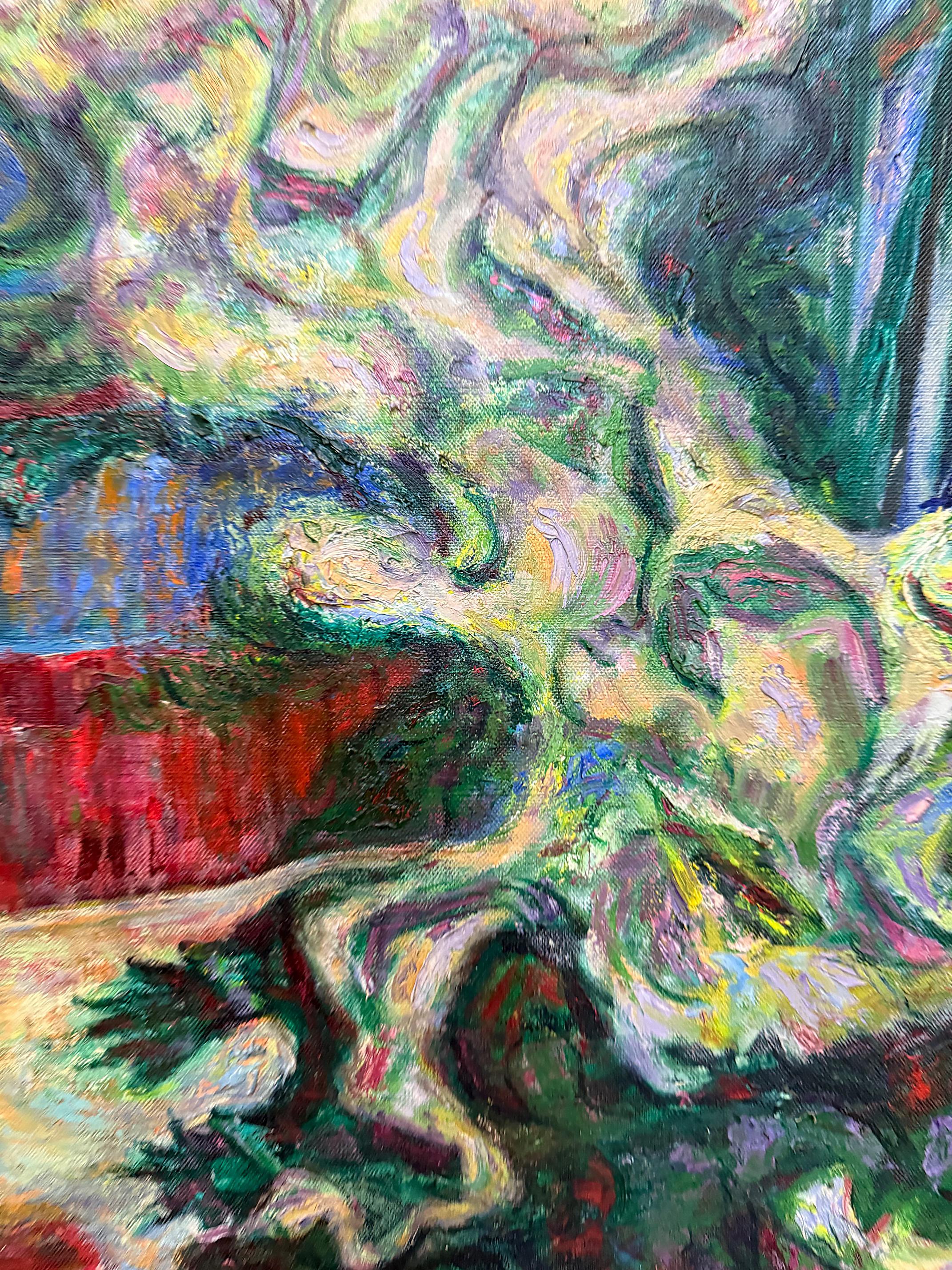 Mildred Tommy Atkin Mitte des Jahrhunderts Malerei Abstrakter Expressionist im Zustand „Gut“ im Angebot in Miami, FL