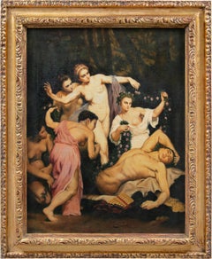 Adepte d'Emile Bin - peinture figurative du 19e-20e siècle - Le sommeil de Pan