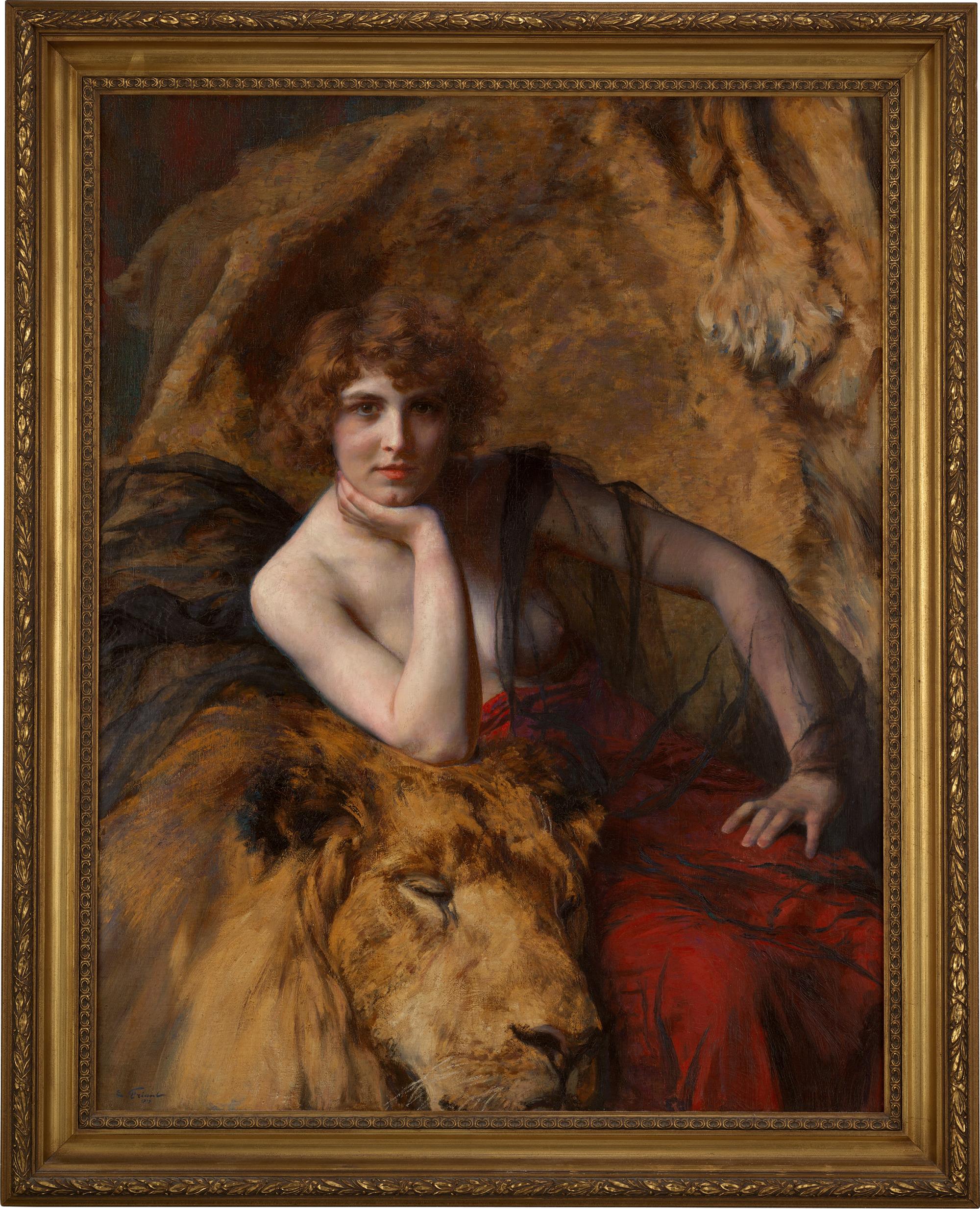 La Dame et le Lion d'Émile Friant 1
