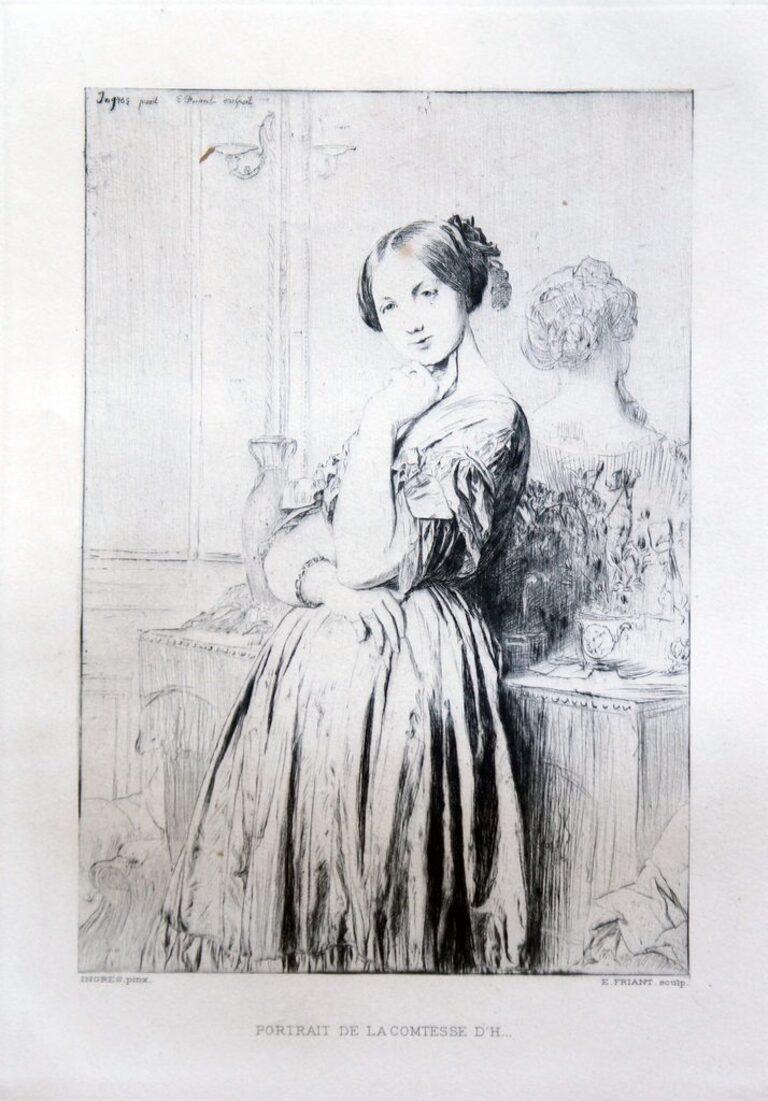 Portrait de la Comtesse d'Haussonville-Etching by Émile Friant-Late 19th Century