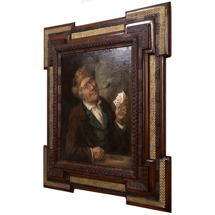 Olio su tela francese del XIX-XX secolo 