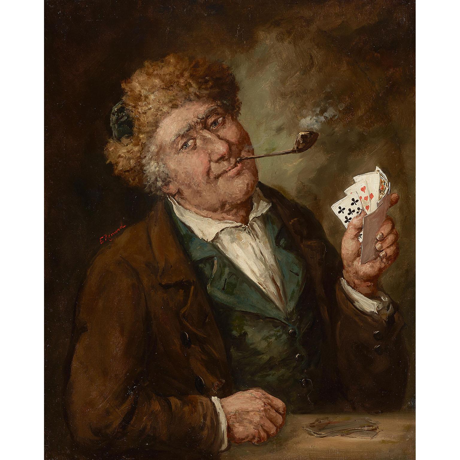 Olio su tela francese del XIX-XX secolo 