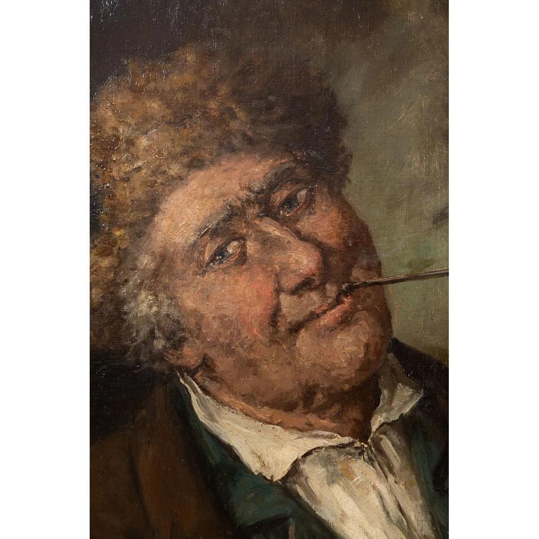 Olio su tela francese del XIX-XX secolo 