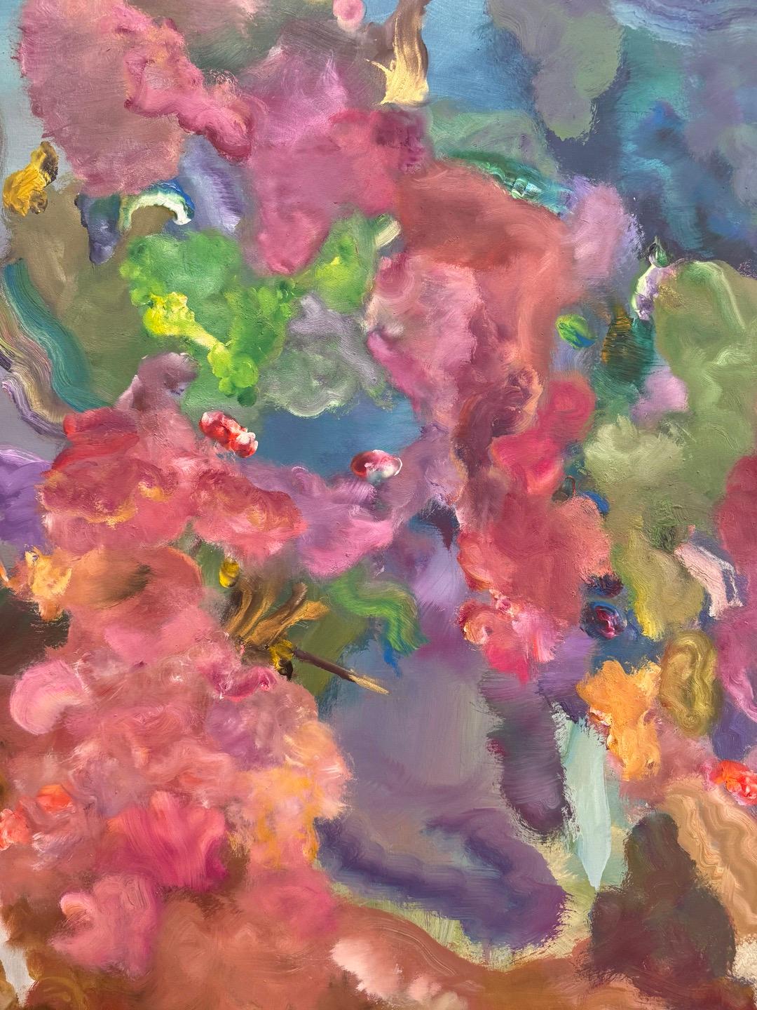 La storia di Saturno - Abstract Painting Grigio di Mile Saula