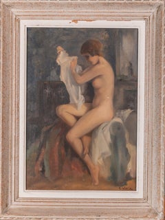 Nude woman in a bourgeois interior
