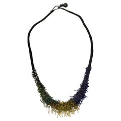 Milena Zu Blue and Green Swarovski Beads Necklace