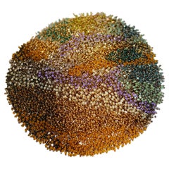Milena Zu Gold Disk Swarovski Beads Oversized Brooch