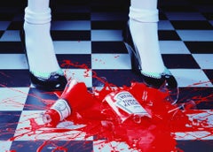 A Drop of Red #2 Miles Aldridge, Frau, Mode, Glamour, Schuhe, Ketchup, Rot