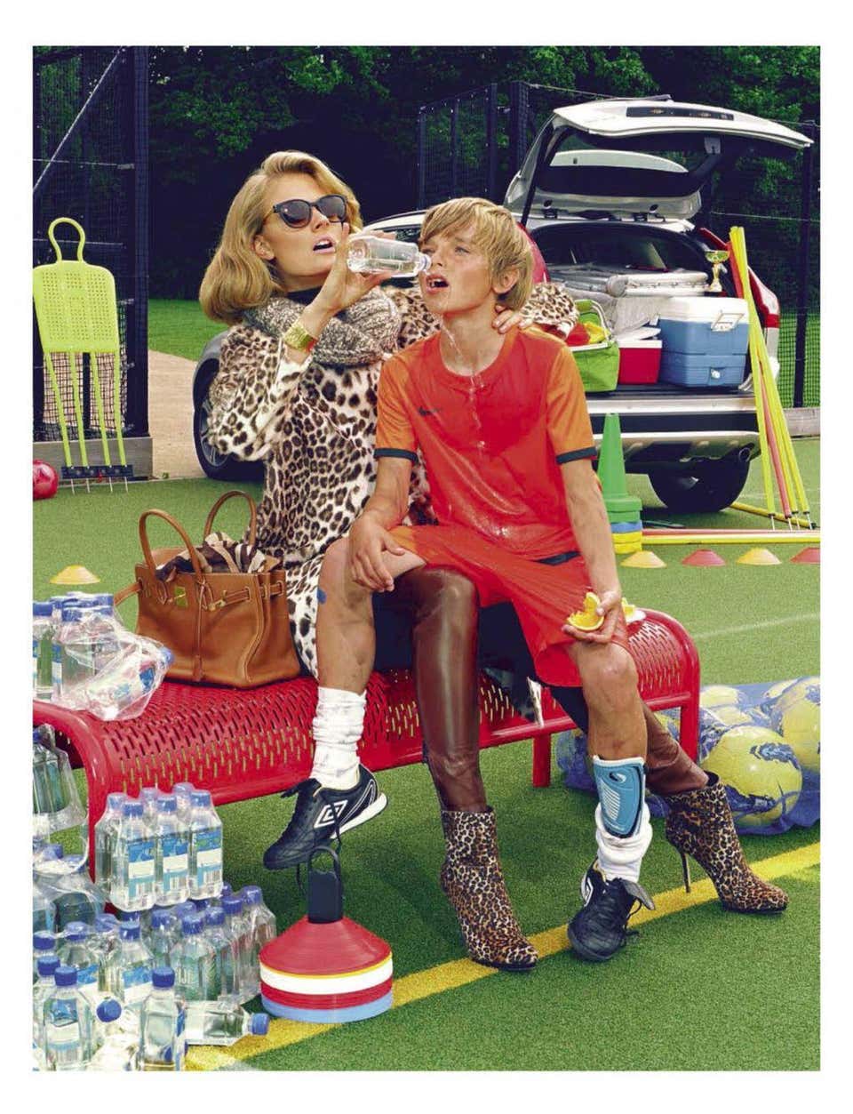 A Perfect Mum #3 – Miles Aldridge, Woman, Fashion, Colour, Soccer, Sport
