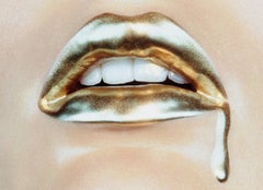 Bold Gold #2 – Miles Aldridge, Woman, Lips, Mouth, Model, Pop Art, contemporary 