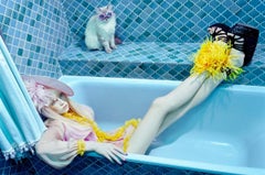 Cat Story #7 – Miles Aldridge, Woman, Cat, Animal, Contemporary, Pop art, colour