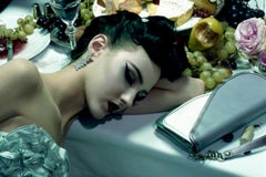 Dinner Party #3 – Miles Aldridge, Woman, Fashion, Erotic, Model, Flowers, Food