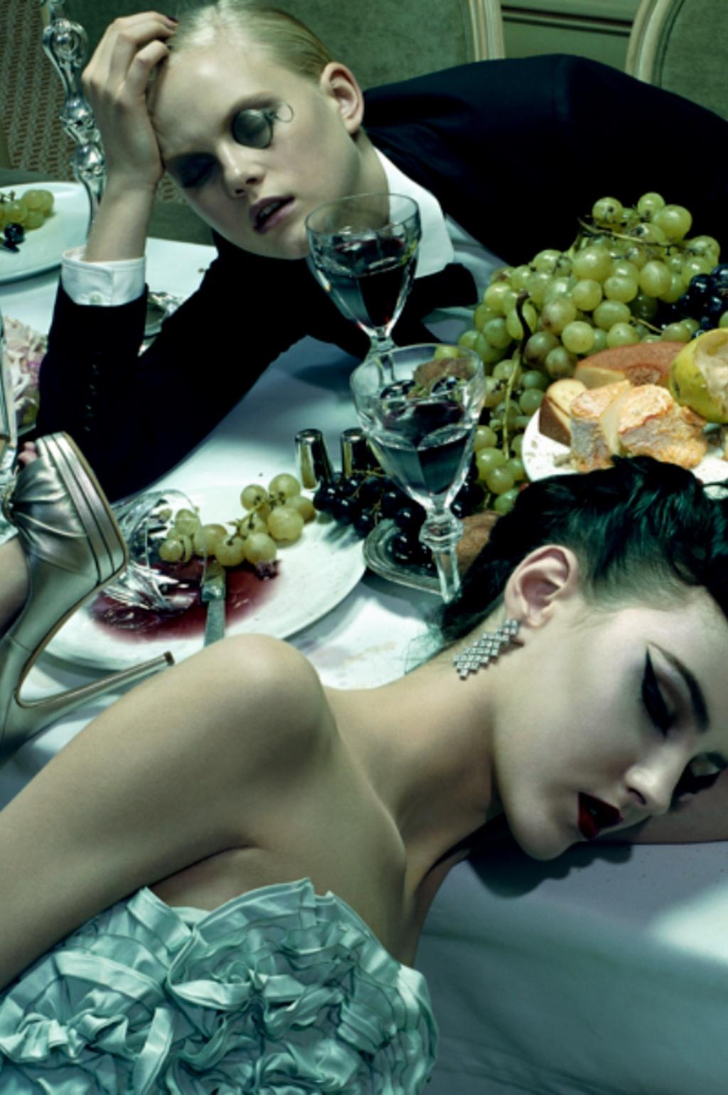 Dinner Party #3  – Miles Aldridge, Woman, Fashion, Erotic, Model, Flowers, Food For Sale 1