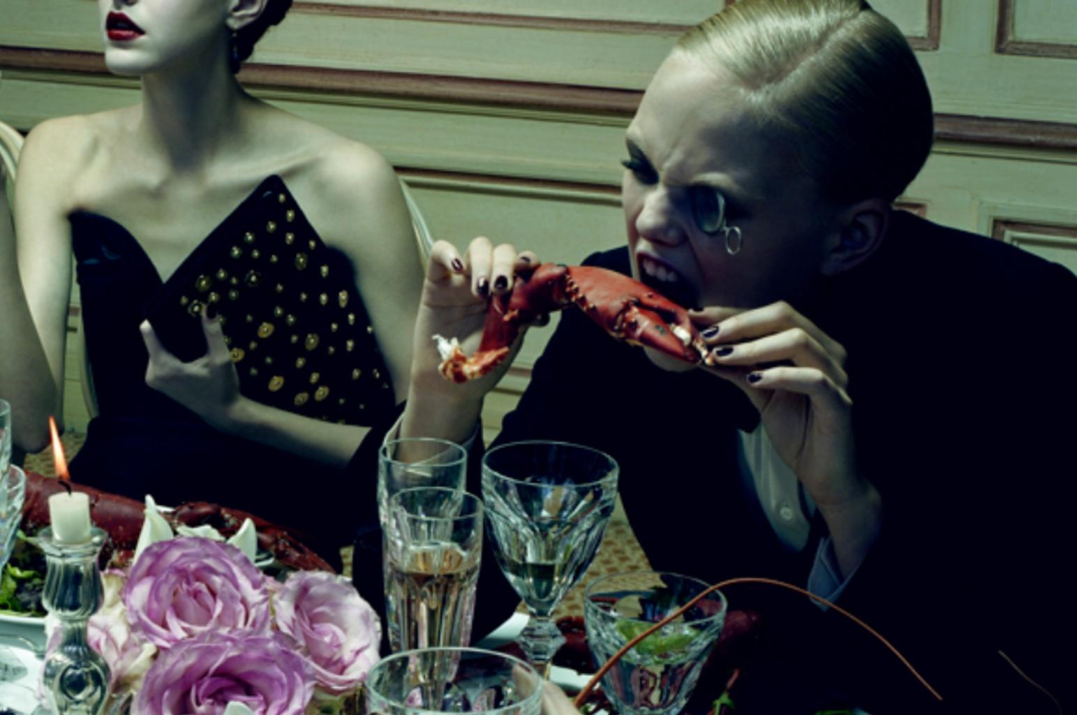 Dinner Party #4  – Miles Aldridge, Woman, Fashion, Erotic, Model, Flowers, Food For Sale 1