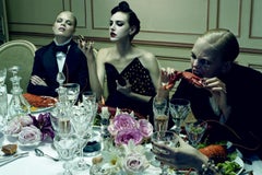 Dinner Party #4  – Miles Aldridge, Woman, Fashion, Erotic, Model, Flowers, Food