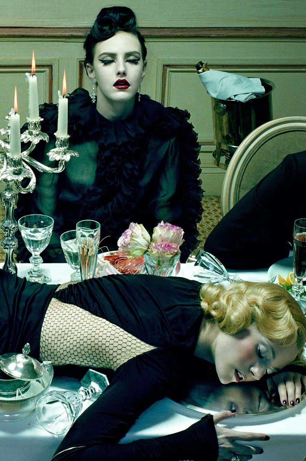 Dinner Party #5  – Miles Aldridge, Woman, Fashion, Erotic, Model, Flowers, Food For Sale 1