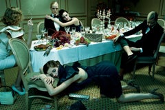 Dinner Party #7  Miles Aldridge, Frau, Mode, Erotisch, Model, Abendessen, Essen