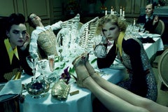 Dinner Party #8  Miles Aldridge, Frau, Mode, Erotisch, Model, Abendessen, Essen