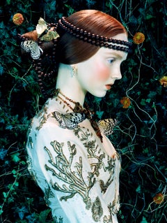 Like a Painting #1 – Miles Aldridge, colour, woman, Portrait, Flora, Flowers