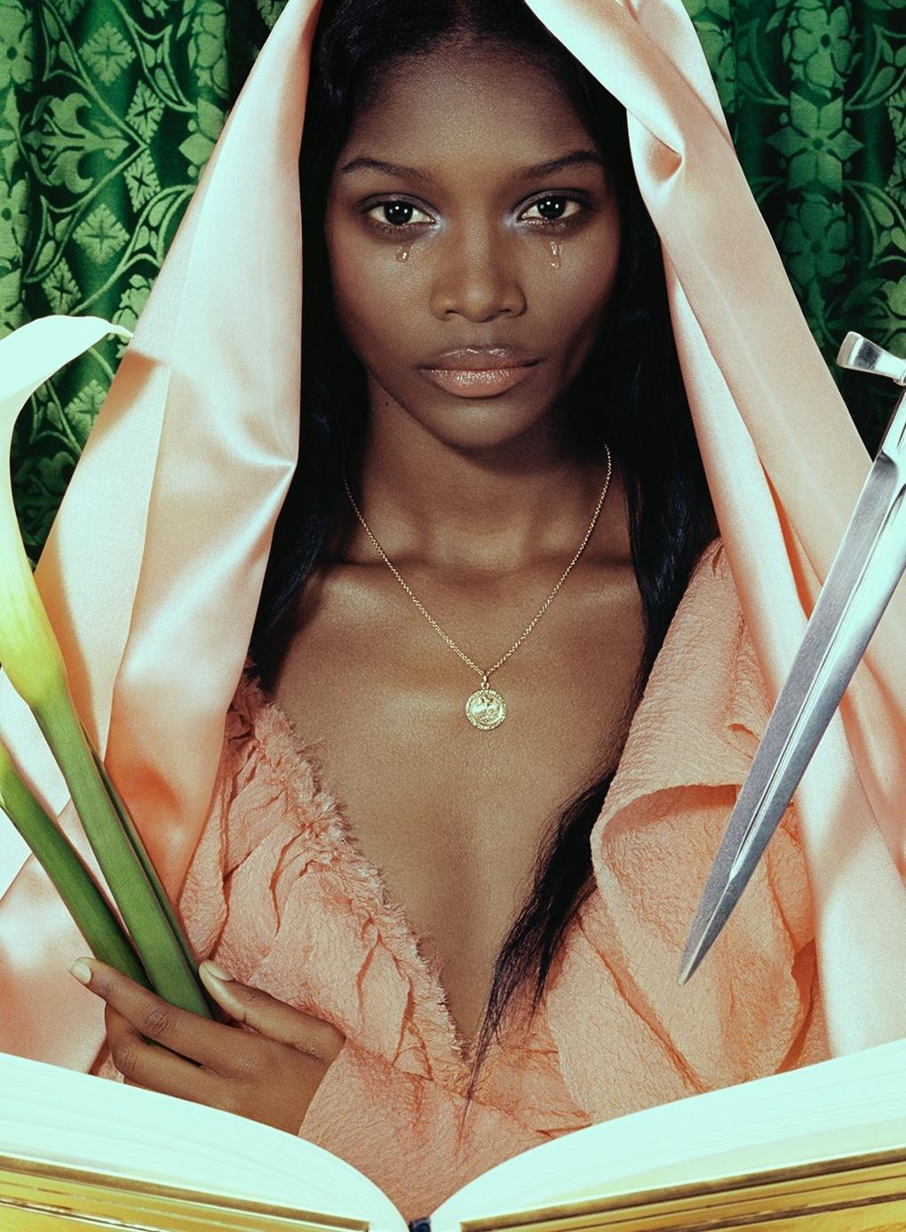 Mystique #1 – Miles Aldridge, Black Model, Fashion, Glamour, Book, Flower, Sword For Sale 1