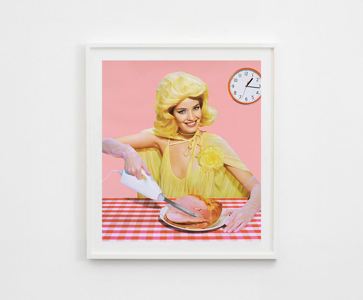 Miles Aldridge (Colour Photography)
Signed and numbered on reverse
Chromogenic print
43 ¾ × 38 ½ inches
Edition of 15 + 3 APs

Miles Aldridge’s singular aesthetic is characterised by the use of vibrant hues and elaborately styled sets through which