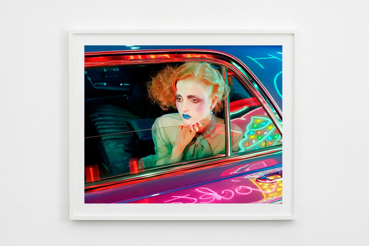 Night Car #3, 2015 - Black Portrait Photograph by Miles Aldridge