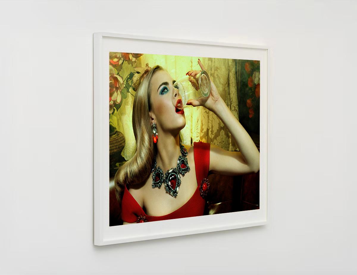 The Red Lion #3, 2012 - Beige Portrait Photograph by Miles Aldridge