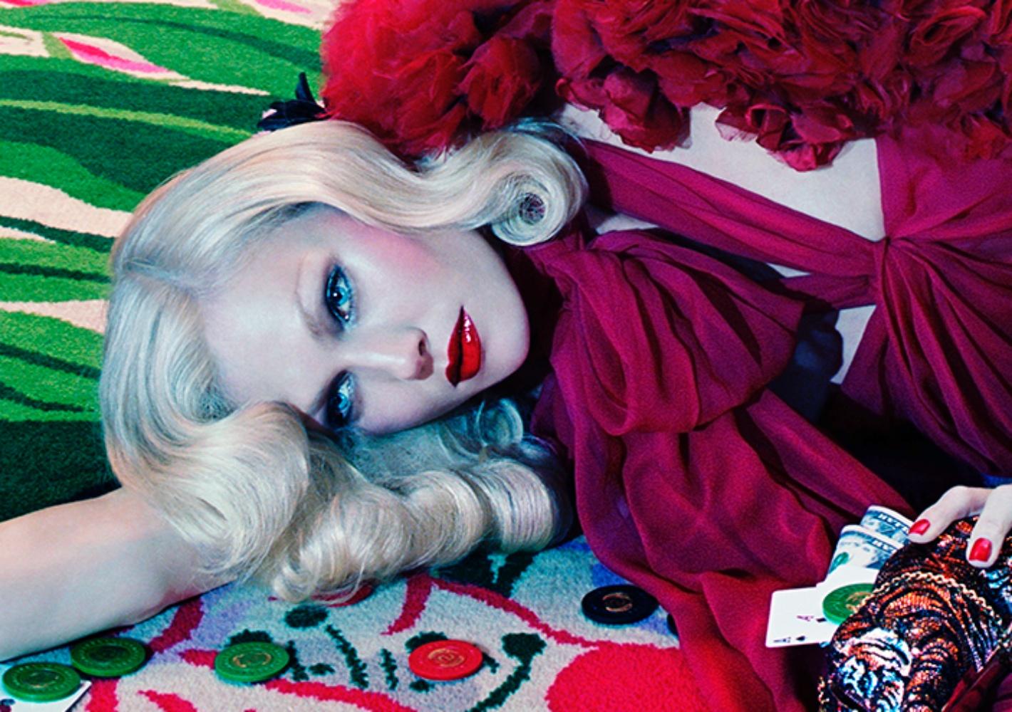 The Rooms #2 – Miles Aldridge, Woman, Fashion, Glamour, Casino, Red, Deck, Cards For Sale 2