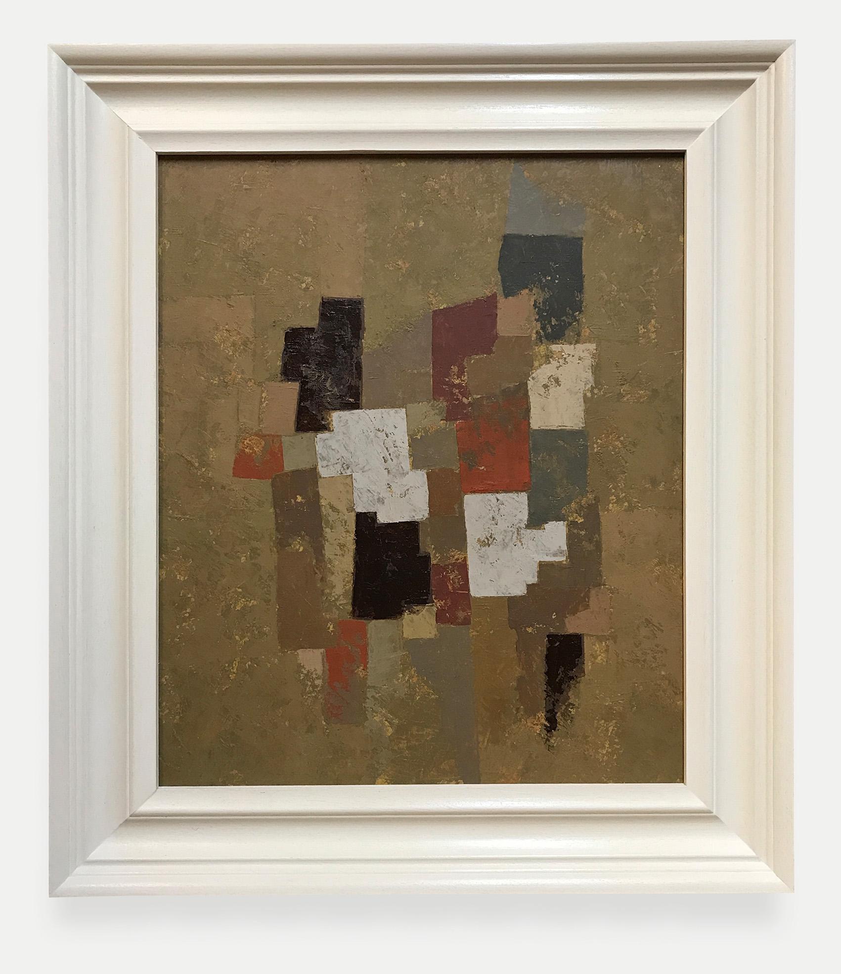 ‘Bakai 1’ has been painted on canvas, laid to board and mounted into a hand-painted frame.  It is one of a pair, with Bakai 2, that can be bought together or separately.  These paintings are rooted in the tradition of British and European post-war