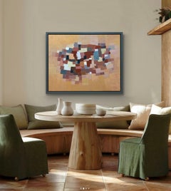 Carnival, Landscape Artwork, Original Oil Painting, Abstract Art