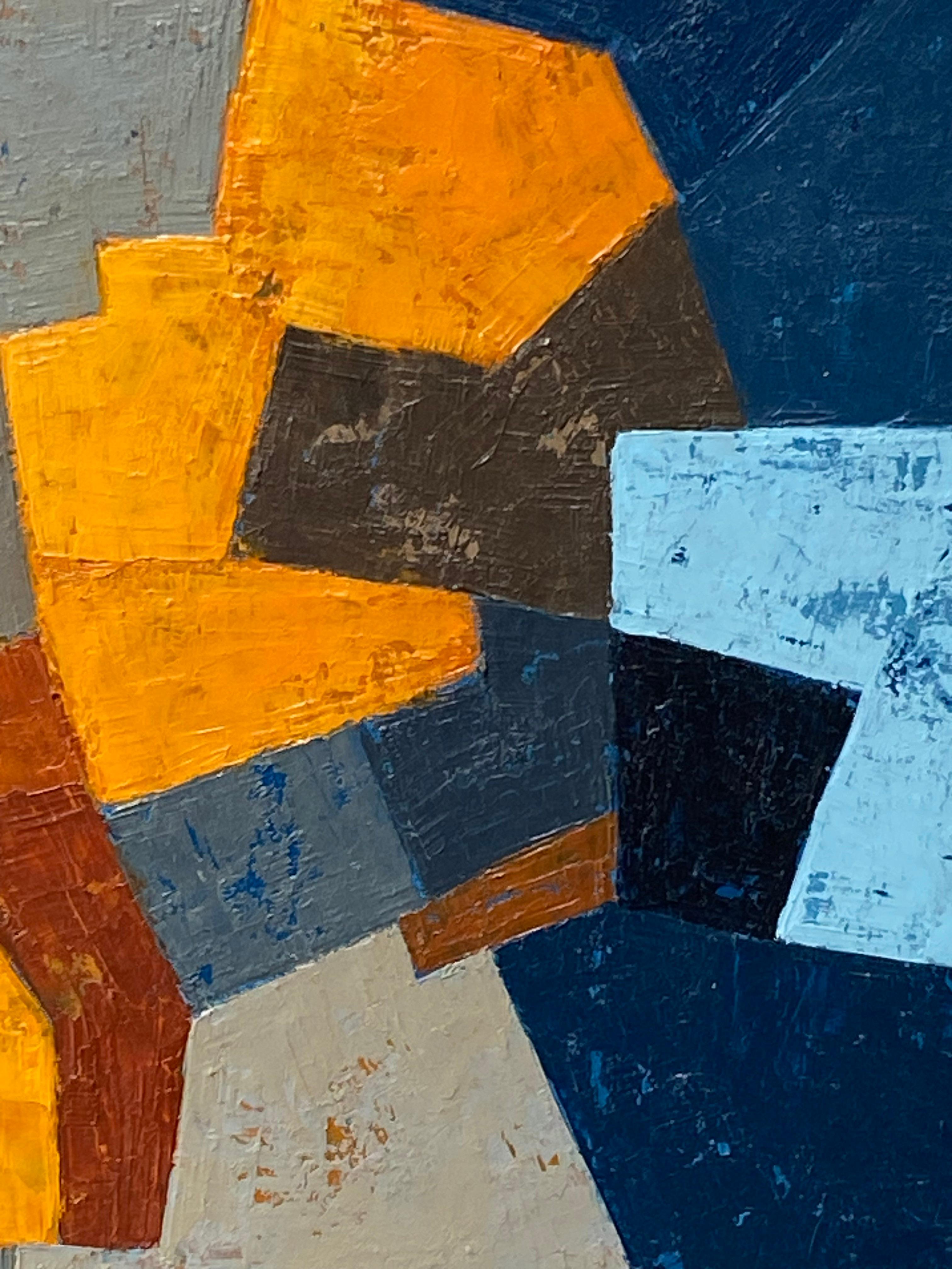 Dynamic Construction, Landscape Artwork, Original Oil Painting, Abstract Art For Sale 1