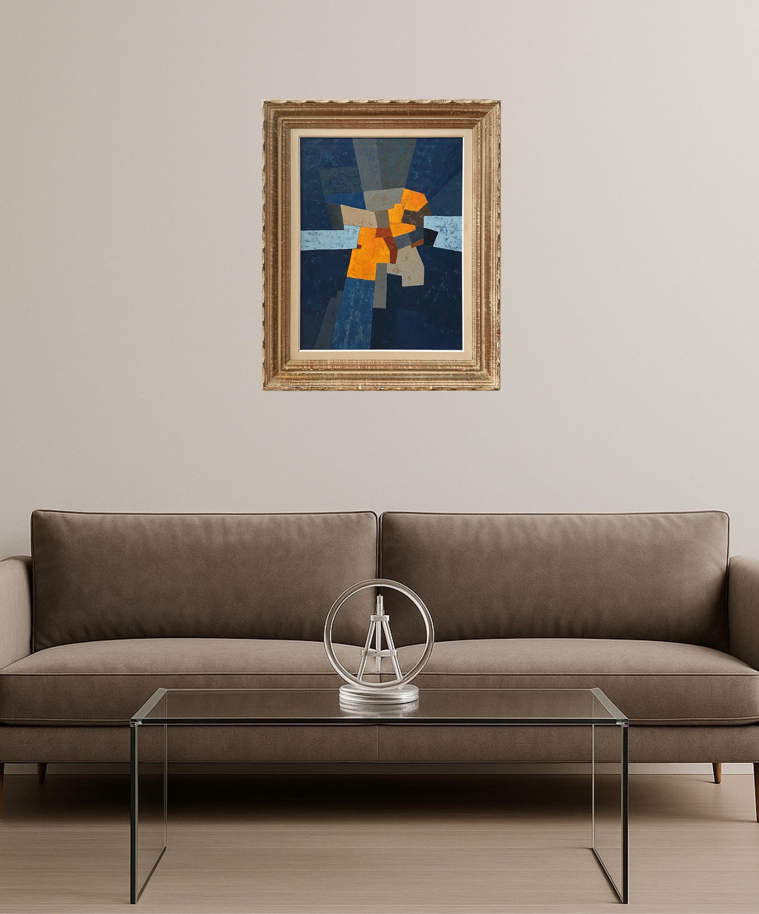 Dynamic Construction, Landscape Artwork, Original Oil Painting, Abstract Art For Sale 2