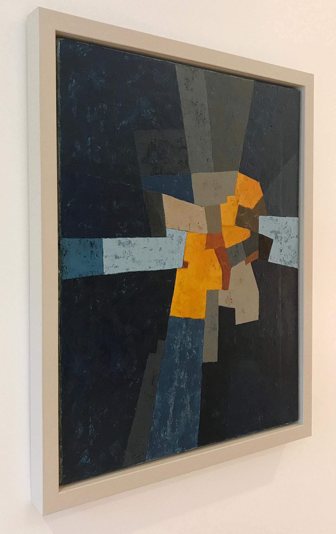 Dynamic Construction: Oil painting on stretched linen by Miles Cole For Sale 1
