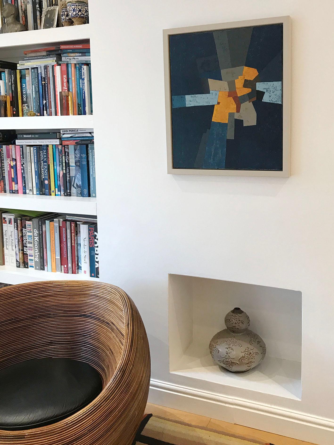 Dynamic Construction: Oil painting on stretched linen by Miles Cole For Sale 2