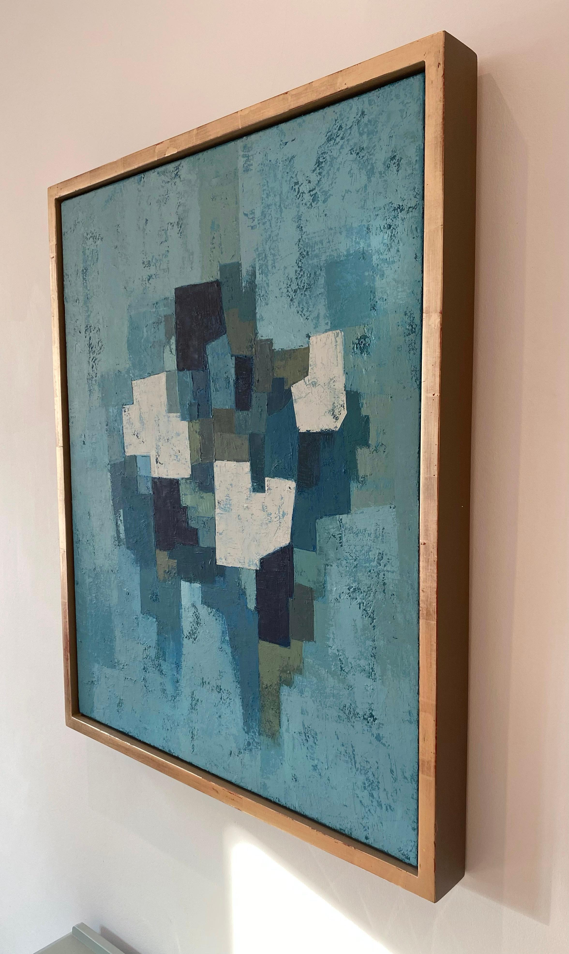 An abstract composition inspired by the granite formations of the Cornish coast, capturing the essence and underlying structure of the landscape. In this case, the rocks slowly becoming visible as the tide recedes.

Additional information:
Oil Paint