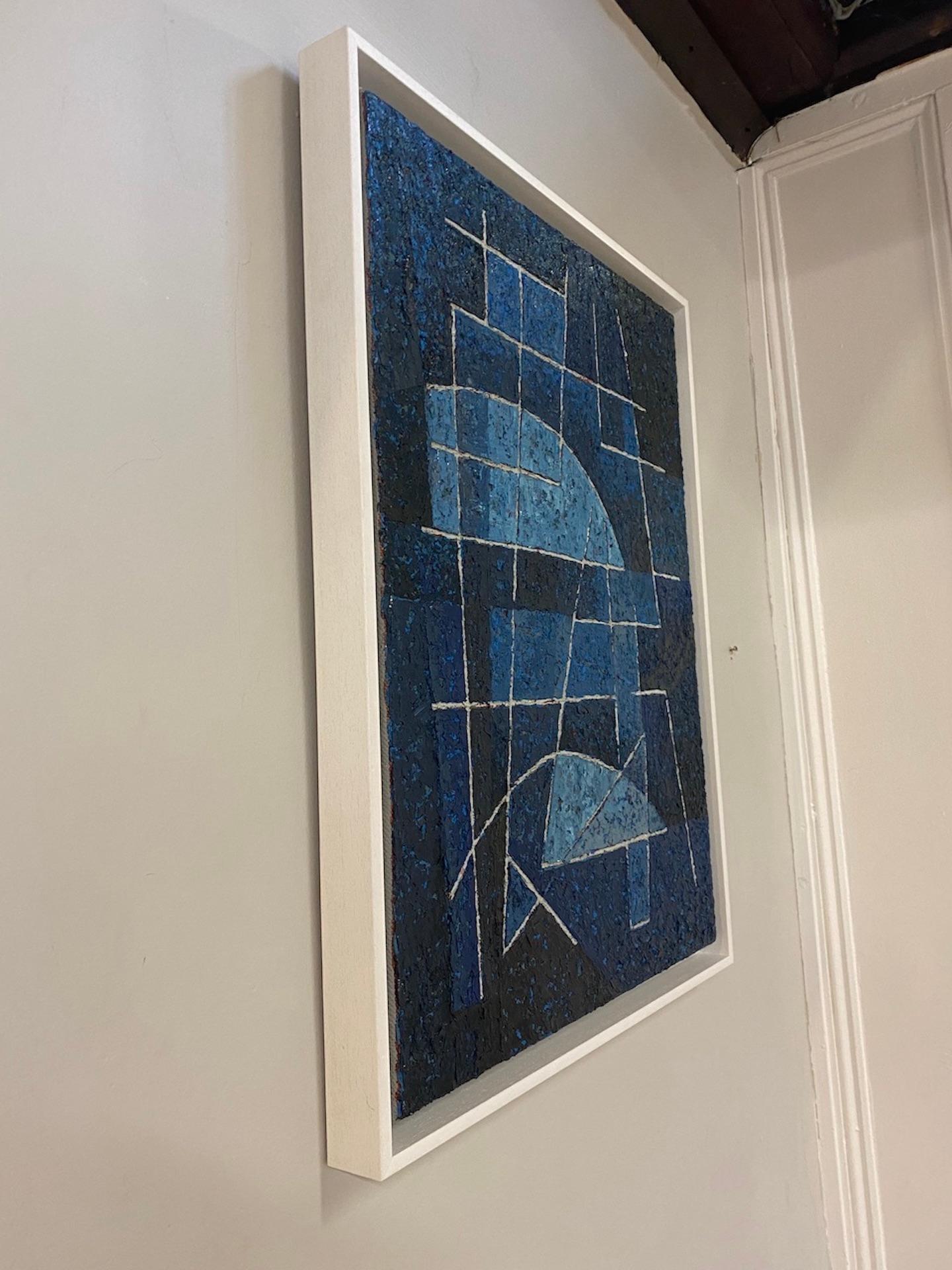Miles Cole, Composition bleue, peinture abstraite originale, Art contemporain bleu en vente 5