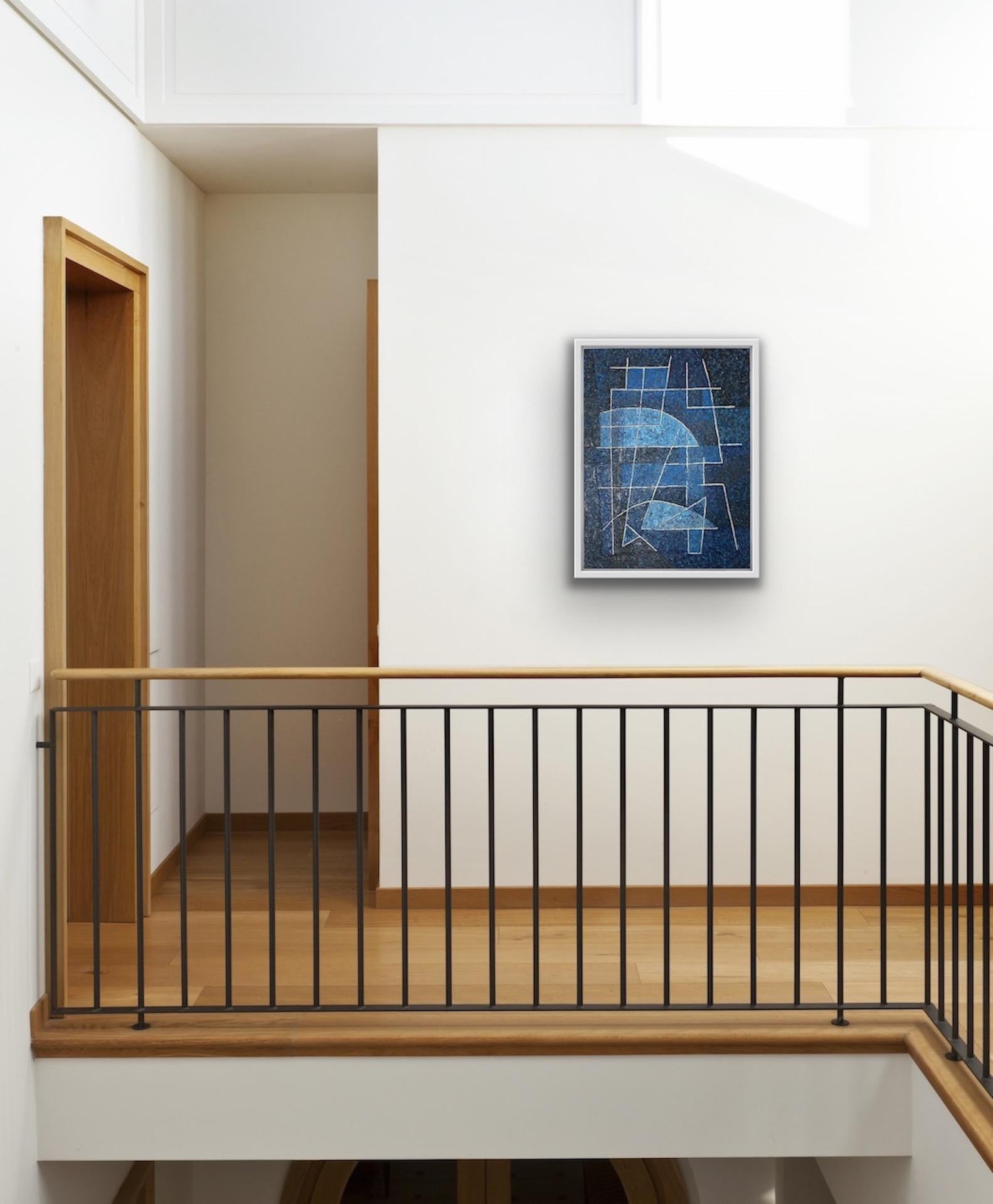 Miles Cole, Composition bleue, peinture abstraite originale, Art contemporain bleu en vente 6
