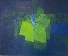 Miles Cole, Icelandic Night, Abstract Art, Original Painting, Contemporary Art