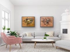 Old Town 
Free Form, diptych, Landscape Artwork, Original