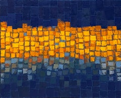 Reflections On The Water, Landschaftskunstwerk, Original Ölgemälde, Abstrakte Kunst