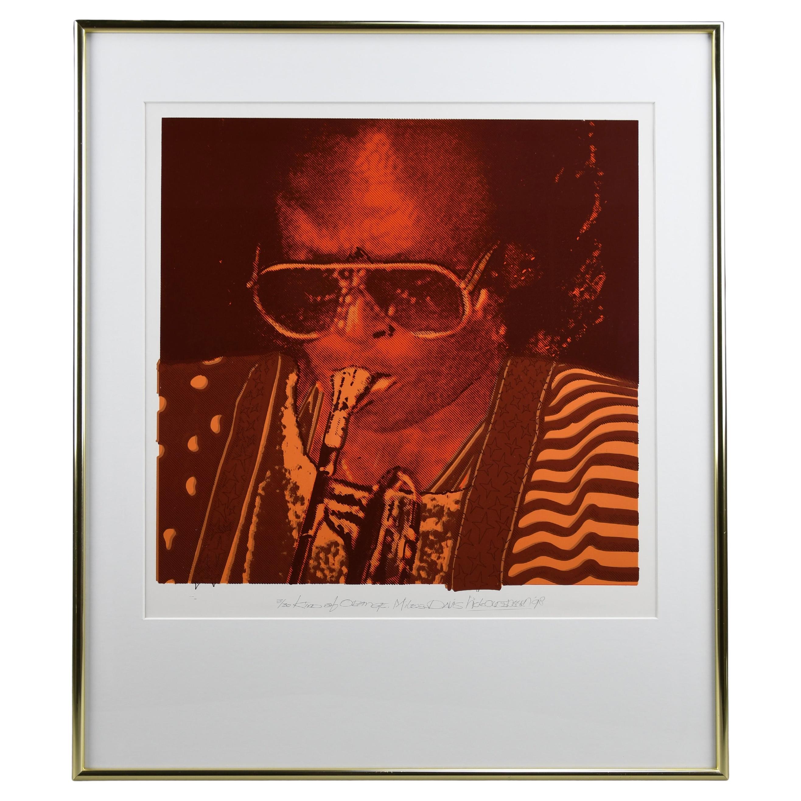 Miles Davis limited edition 3/30 
Kind of Orange
 screen print. in vendita