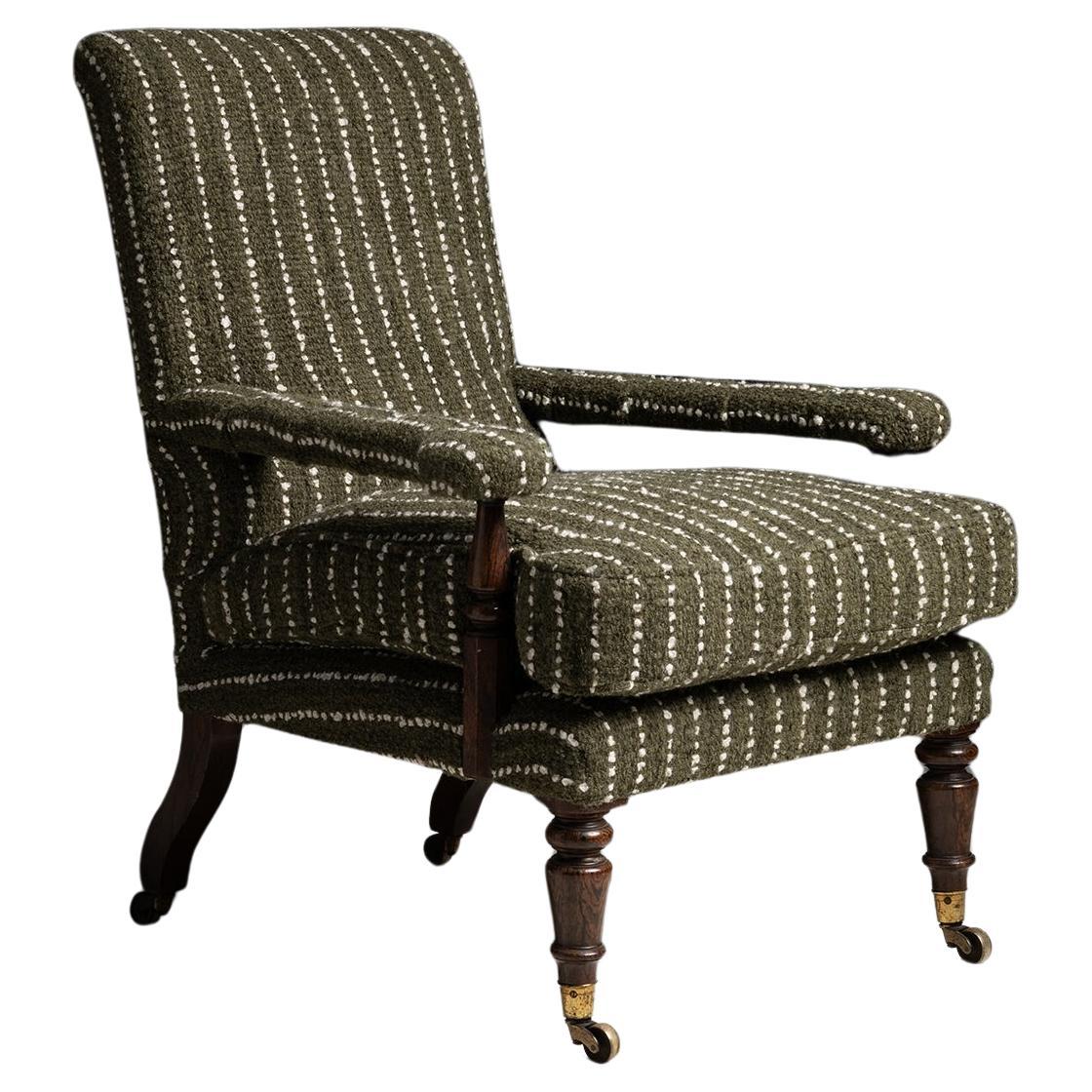 Miles & Edwards Armchair in Rosemary Hallgarten Fabric Circa 1840