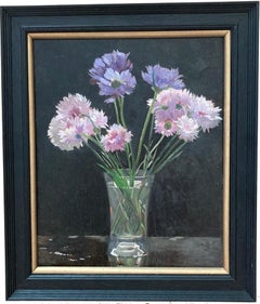 Miles Fletcher de Montmorency, Still life of Cornflowers and Scabius