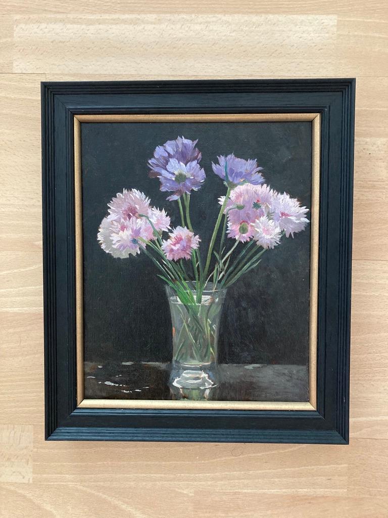 Miles Fletcher de Montmorency, Still life of Cornflowers and Scabius For Sale 4