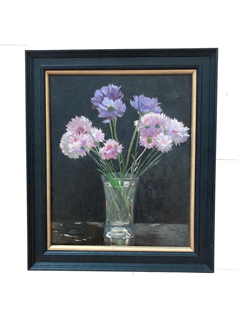 Miles Fletcher de Montmorency, Still life of Cornflowers and Scabius For Sale 7