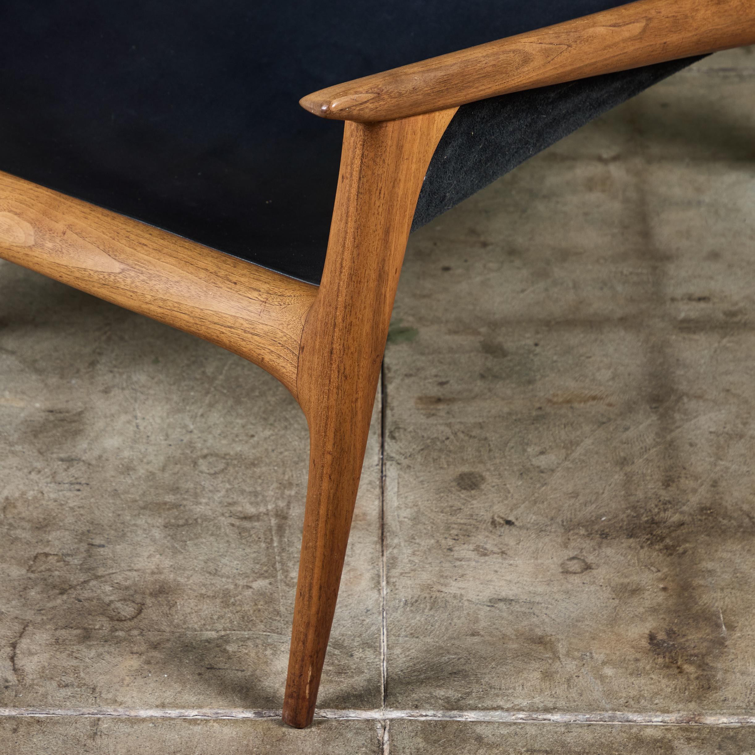 Miles Karpilow Studio Craft Leather Lounge Chair For Sale 3