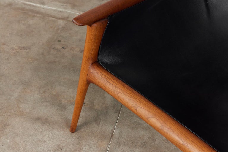 Miles Karpilow Studio Craft Leather Lounge Chair For Sale at 1stDibs
