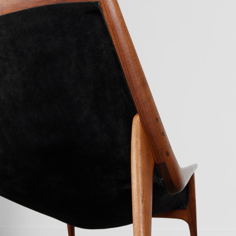 Miles Karpilow Studio Craft Leather Lounge Chair For Sale at 1stDibs